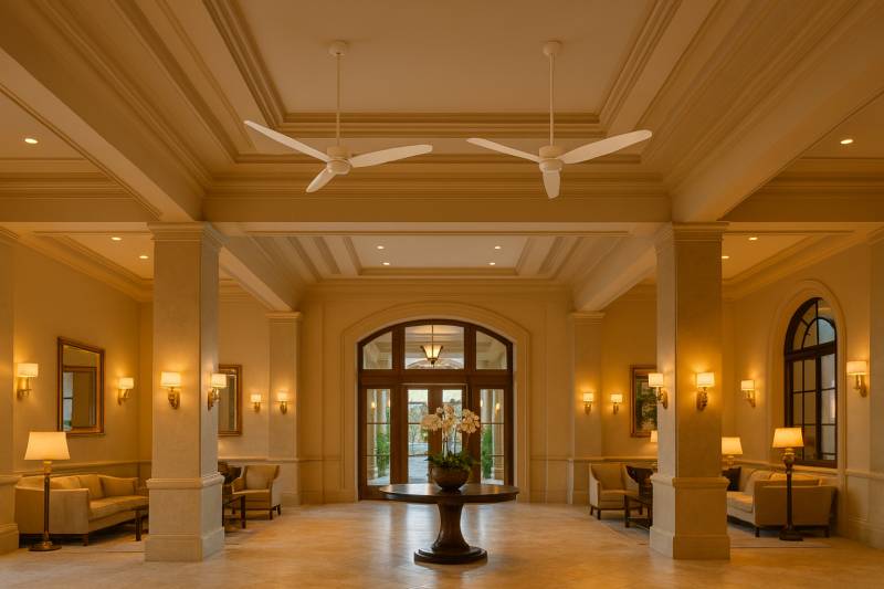 Pose de déstratificateurs d’air dans un hôtel vers Chambéry